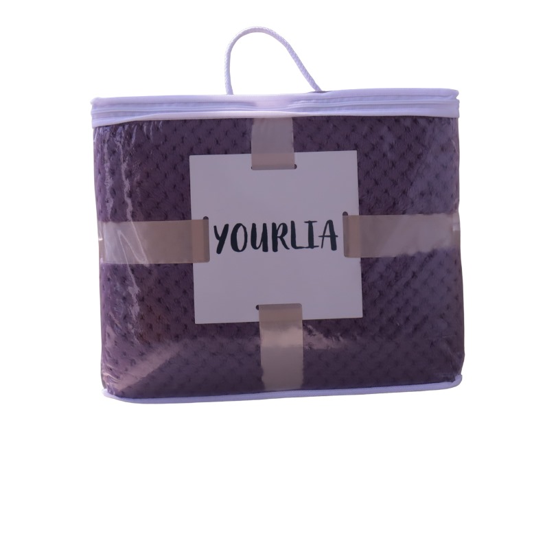 Packaged Textured Fleece Blanket