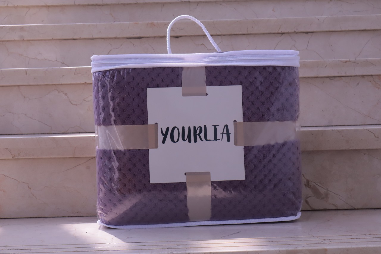 Packaged Textured Fleece Blanket