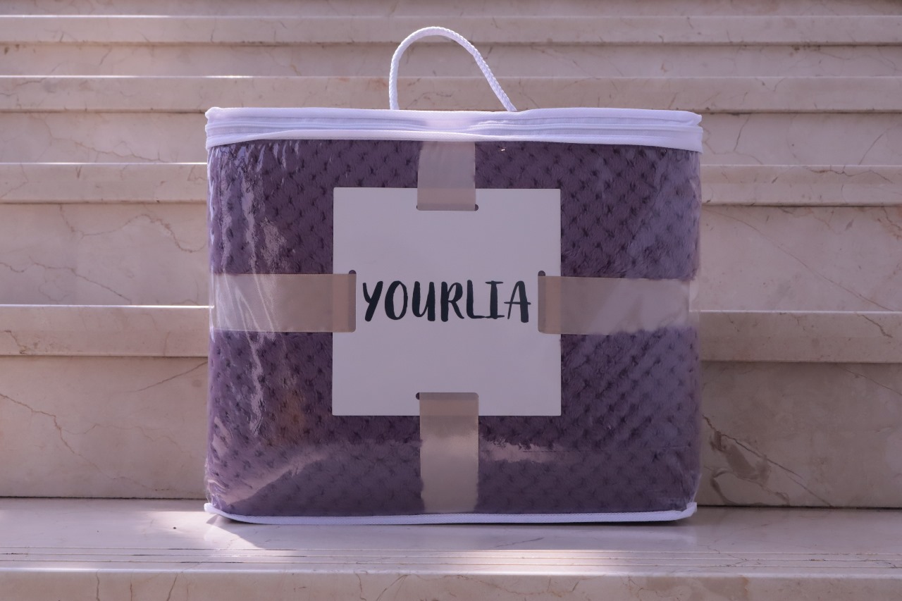 Packaged Textured Fleece Blanket